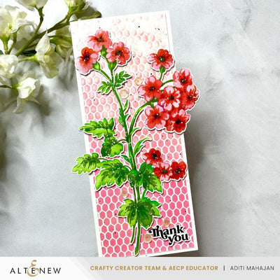 Stencil Art: Painted Geraniums Add-On Die Set