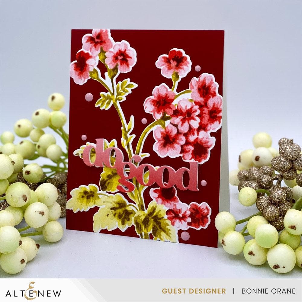 Stencil Art: Painted Geraniums Add-On Die Set