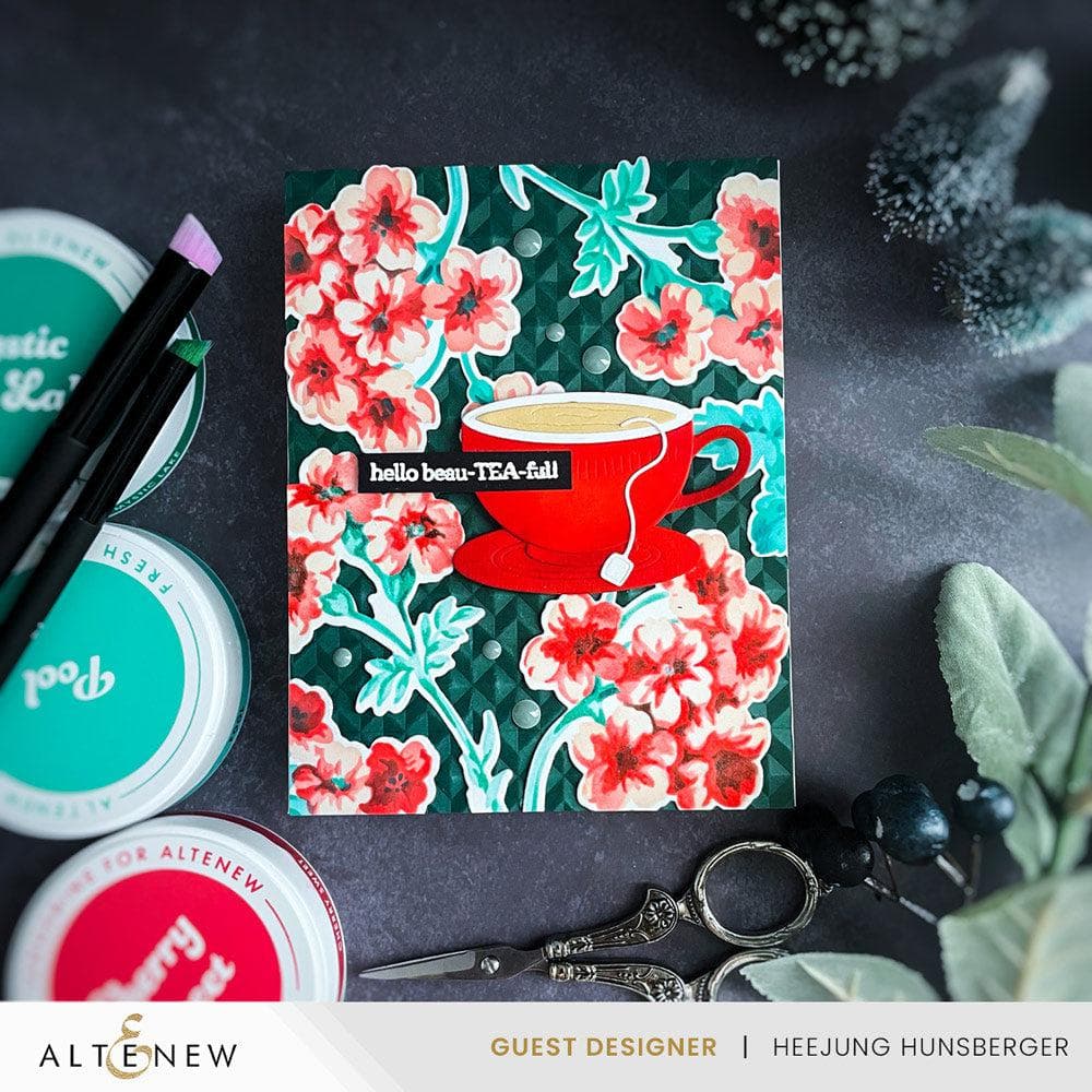 Stencil Art: Painted Geraniums Add-On Die Set