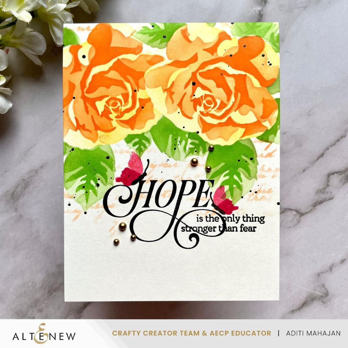 Stencil Art: Romantic Roses Add-On Die Set