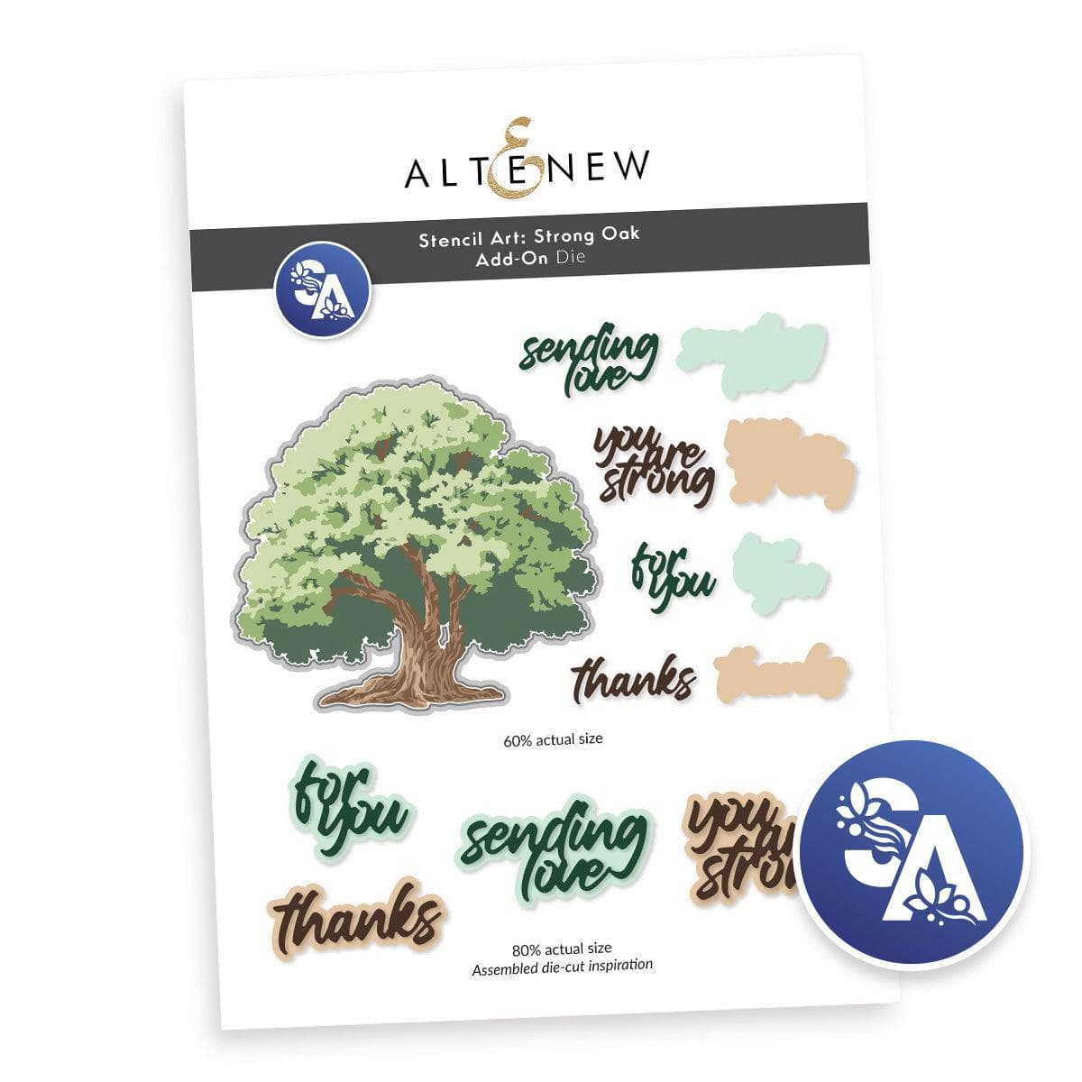 Stencil Art: Strong Oak Add-On Die Set