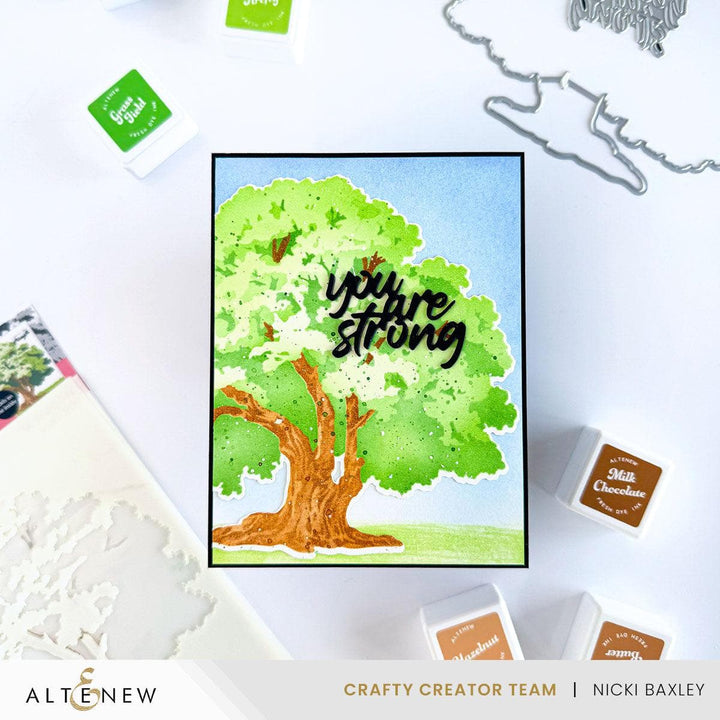 Stencil Art: Strong Oak Add-On Die Set