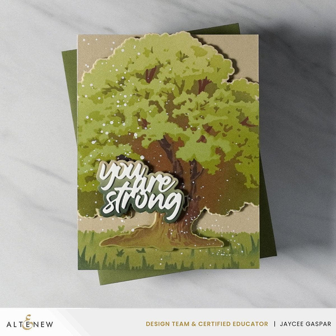 Stencil Art: Strong Oak Add-On Die Set