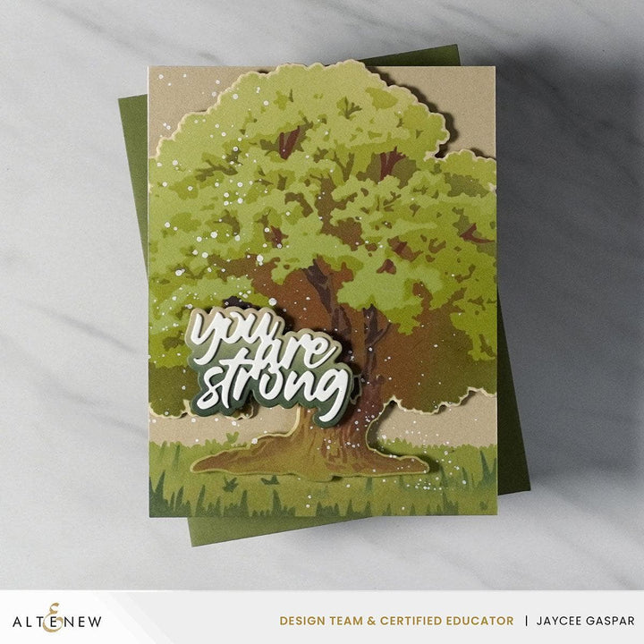 Stencil Art: Strong Oak Add-On Die Set