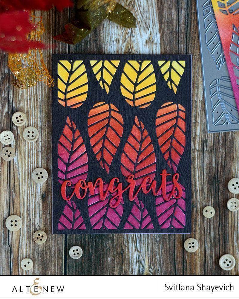 Part A-Glitz Art Craft Co.,LTD Dies Striped Leaf Cover Die