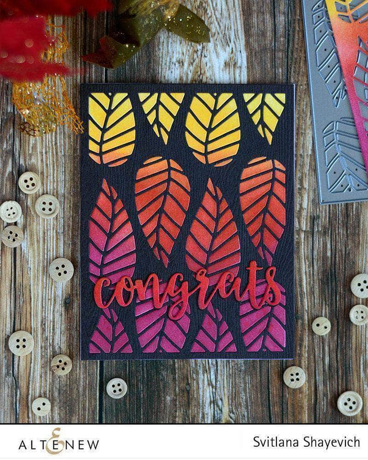 Part A-Glitz Art Craft Co.,LTD Dies Striped Leaf Cover Die