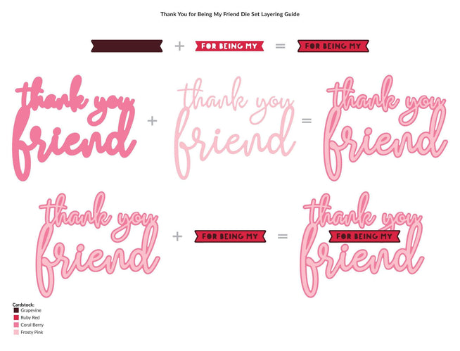 Part A-Glitz Art Craft Co.,LTD Dies Thank You for Being My Friend Die Set