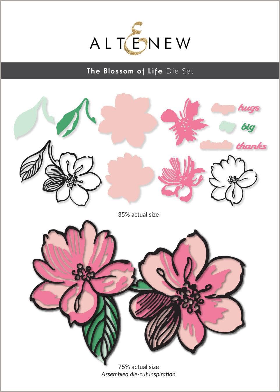death label Flower 142cm Altenew The Blossom of Life Die Set