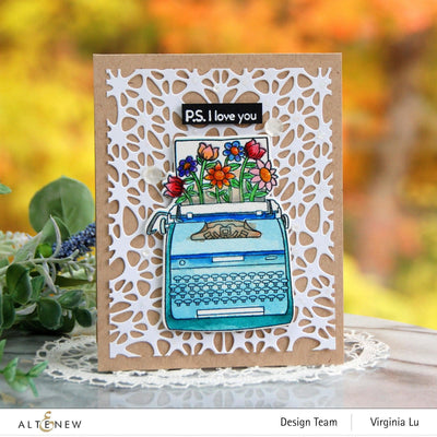 Part A-Glitz Art Craft Co.,LTD Dies Typewriter Flowers Die