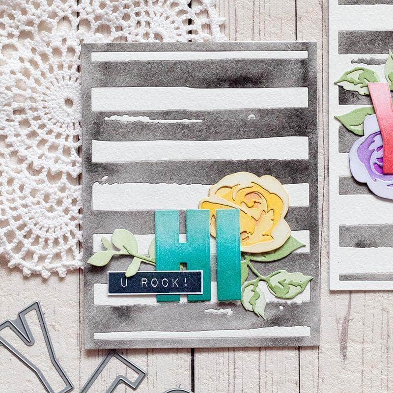 Part A-Glitz Art Craft Co.,LTD Dies Watercolor Stripes Cover Die