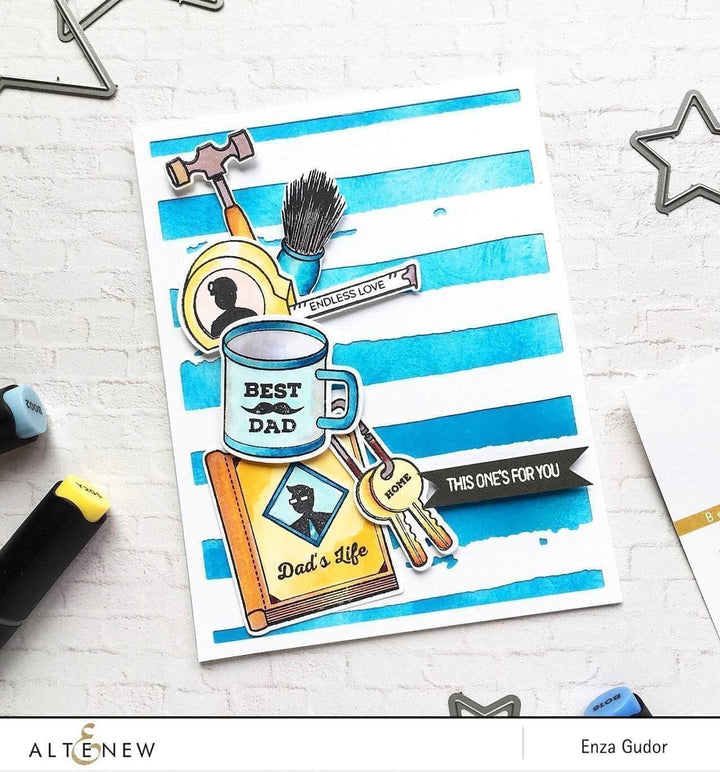 Part A-Glitz Art Craft Co.,LTD Dies Watercolor Stripes Cover Die