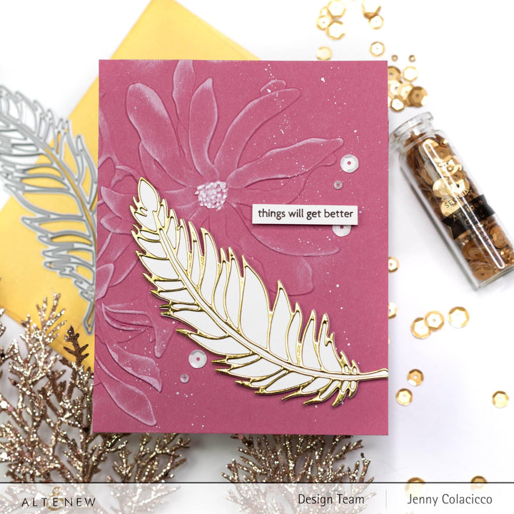 Part A-Glitz Art Craft Co.,LTD Dies Wispy Feathers Layered Die Set