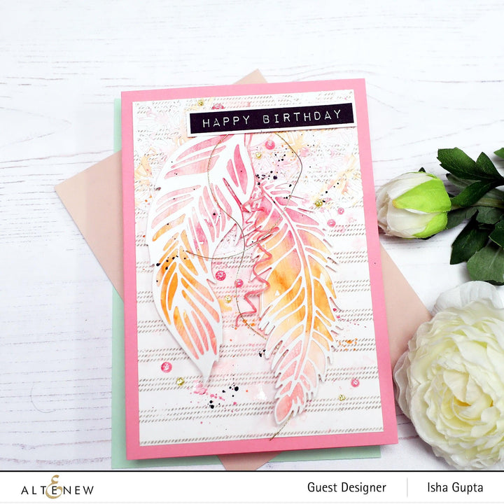 Part A-Glitz Art Craft Co.,LTD Dies Wispy Feathers Layered Die Set