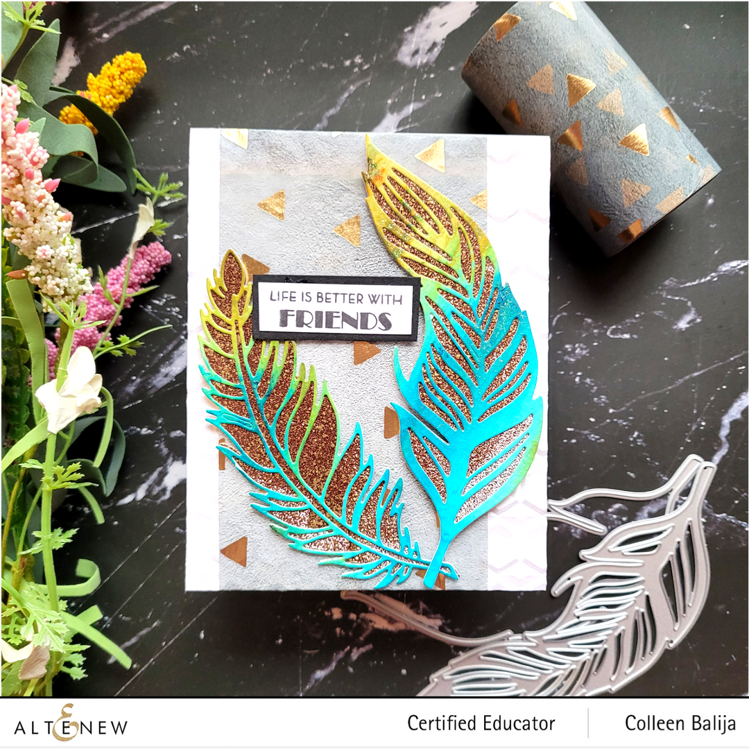 Part A-Glitz Art Craft Co.,LTD Dies Wispy Feathers Layered Die Set