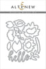 Altenew Blooming Bouquet die set with intricately designed metal dies for creating floral card embellishments.