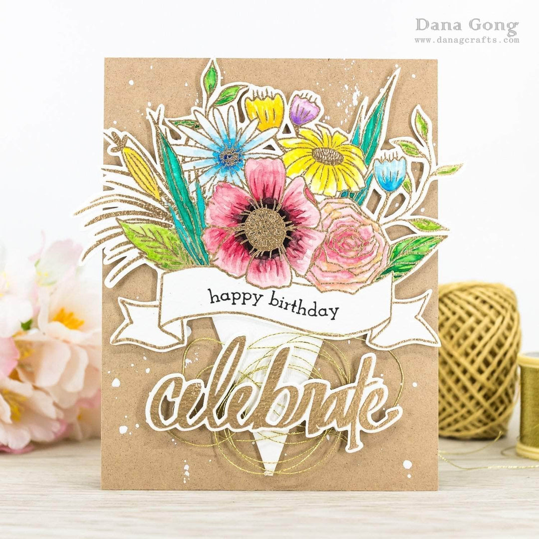 Part A-Glitz Art Craft Co.,LTD Dies Happy Bloom Die Set