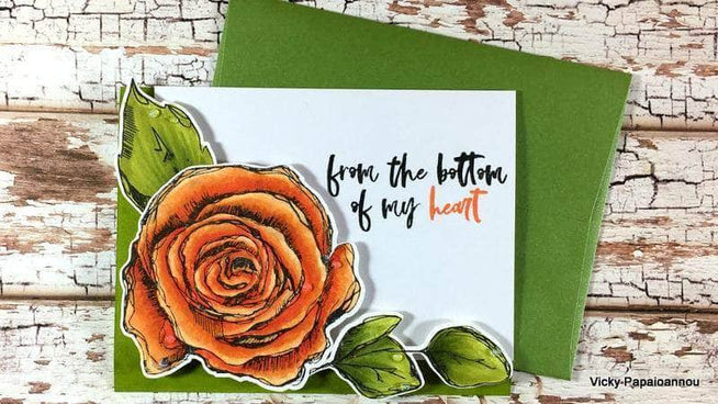 Part A-Glitz Art Craft Co.,LTD Dies Inked Rose Die Set