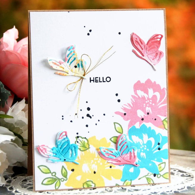 Altenew Sunlit Butterflies Die Set with detailed butterfly-shaped dies for paper crafting and card making projects.