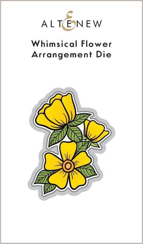 Altenew Whimsical Flower Arrangement Die set with intricate floral cutting dies for crafting and card making projects.