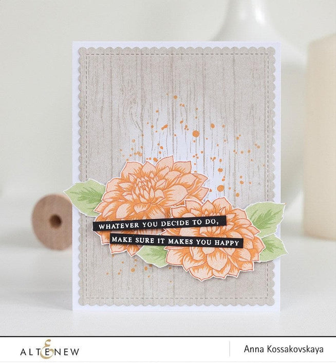 Altenew Wood Pallet Background Die Set featuring detailed die cuts of wood pallet patterns for crafting and card making.