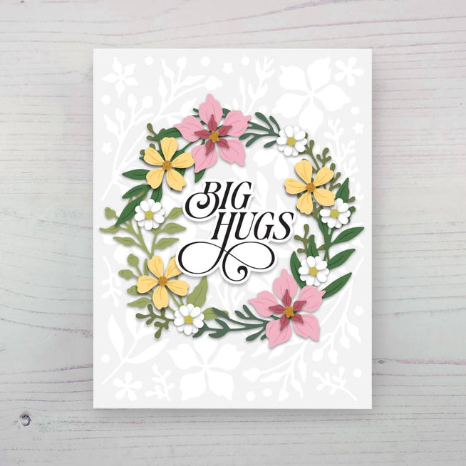 Altenew Zero-Waste Wildflower Meadow Die set for crafting, featuring intricate floral die cuts for scrapbooking and card-making.