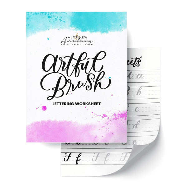 Artful Brush Lettering Worksheet
