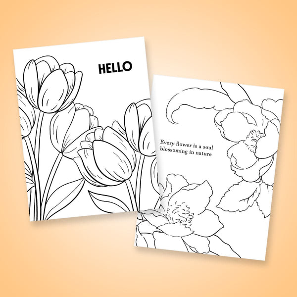 Colorful Blossoms (Coloring Pages)