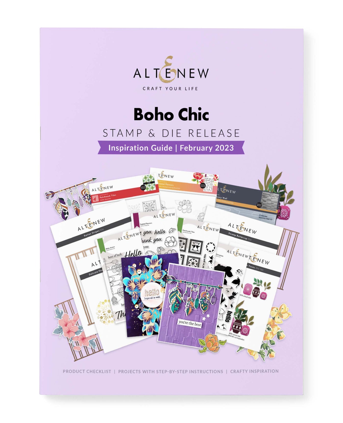 Altenew Digital Downloads February 2023 Boho Chic Release Inspiration Guide (Ebook)