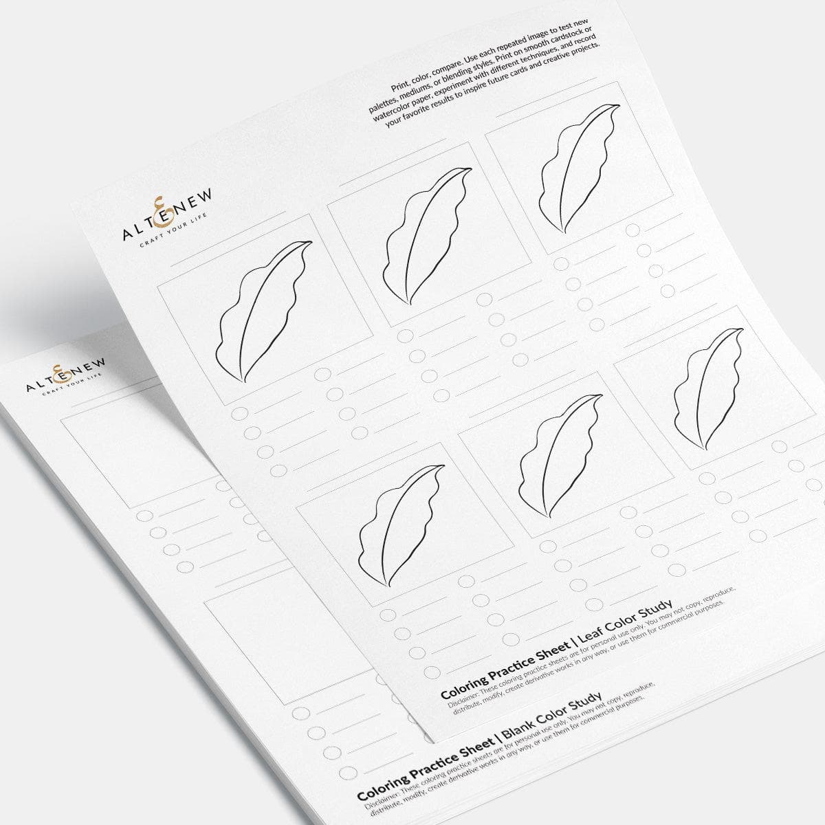 Coloring Practice Paper Coloring Practice Sheets Vol. 1 (Printable) | Altenew