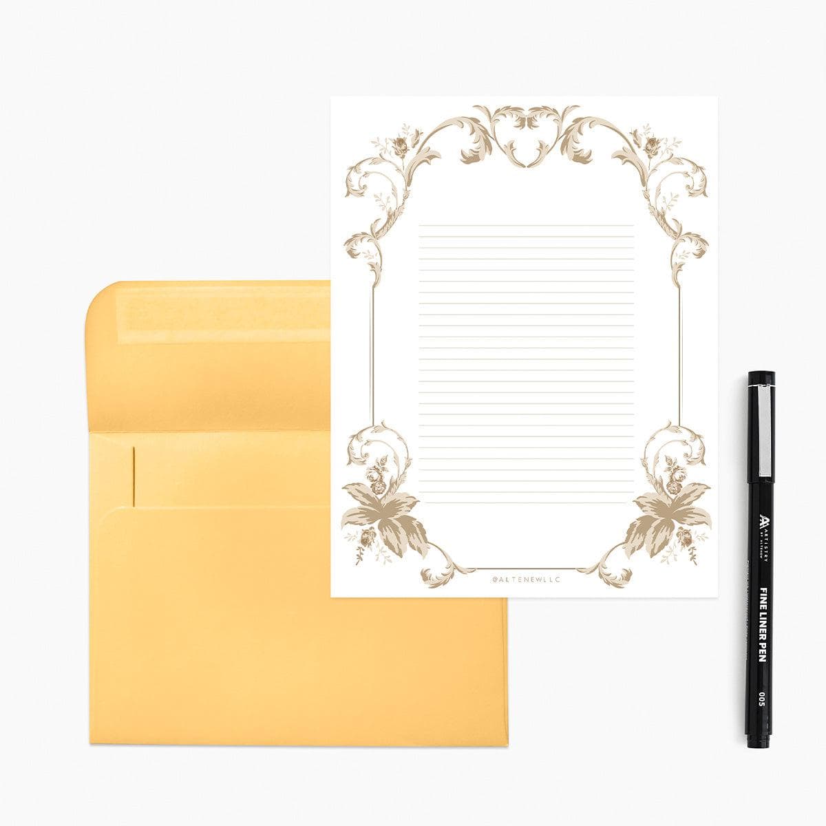 FREE Printable Bordered Stationery