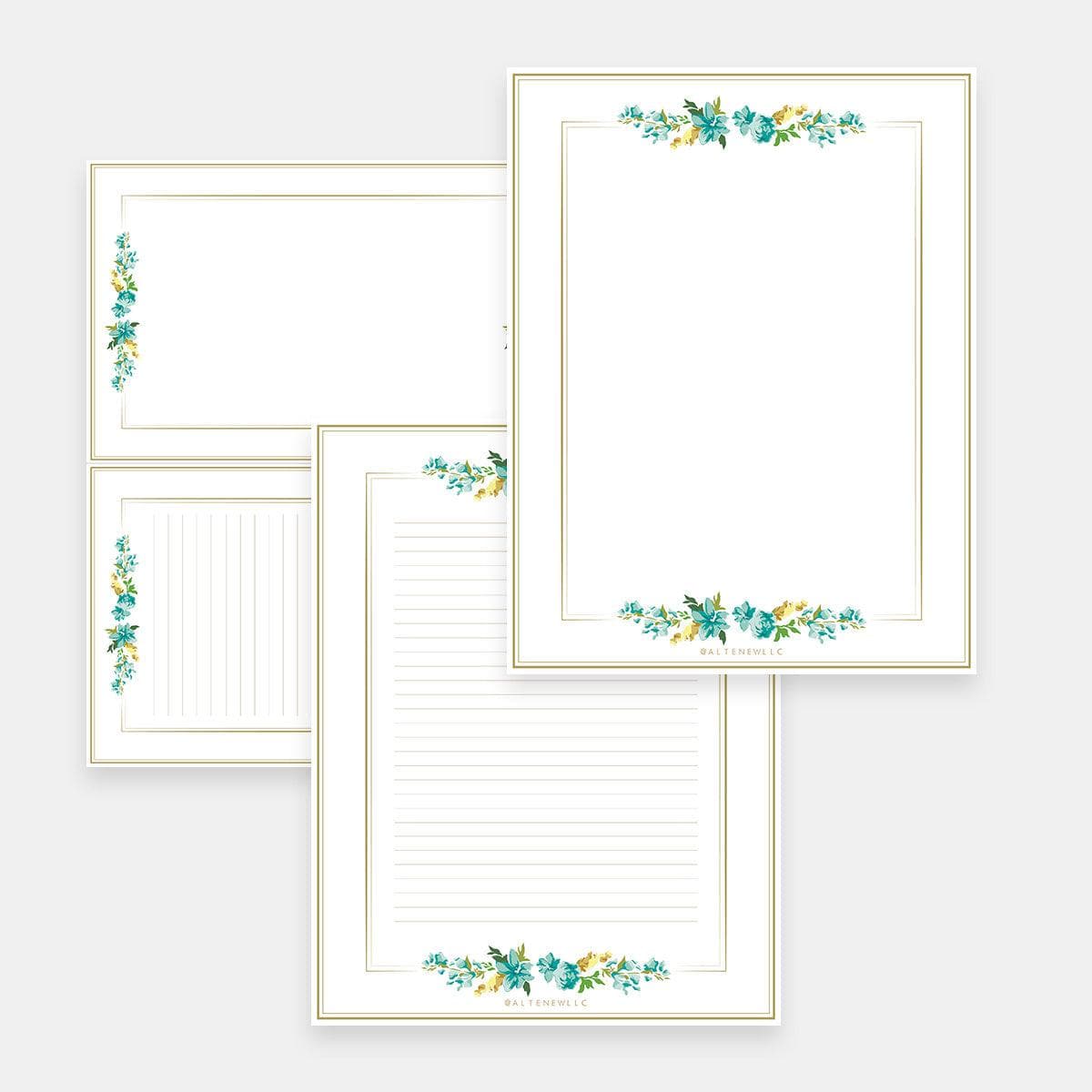 Bordered Printable Post Card Printable Bordered Stationery | Download Vintage & Modern Designs