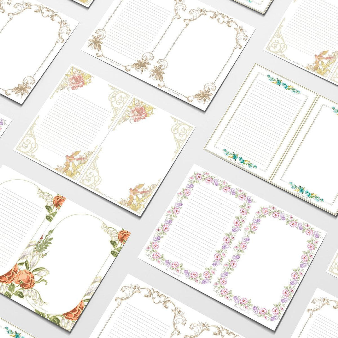 Bordered Printable Post Card Printable Bordered Stationery | Download Vintage & Modern Designs