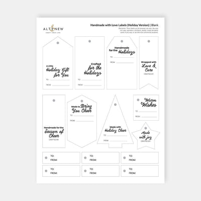 FREE Printable Handmade with Love Labels – Holiday Edition