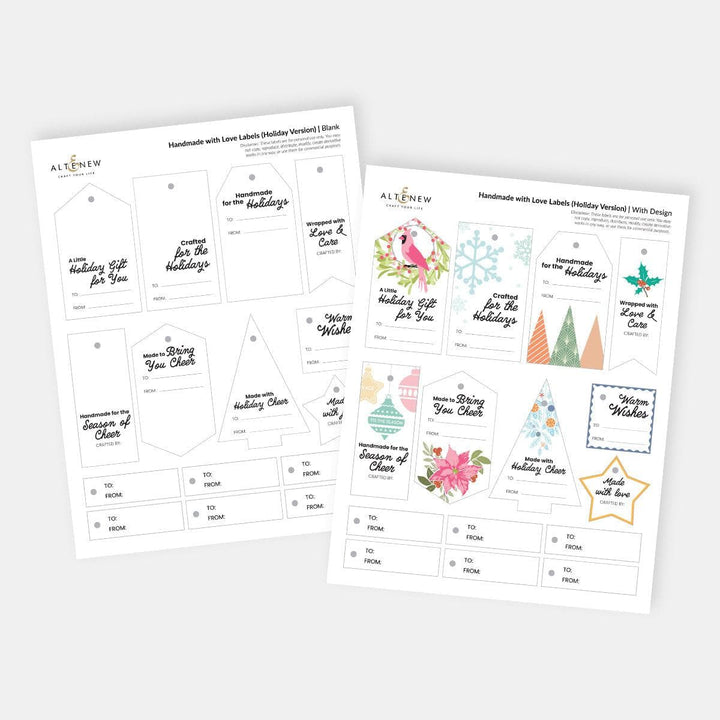 FREE Printable Handmade with Love Labels – Holiday Edition