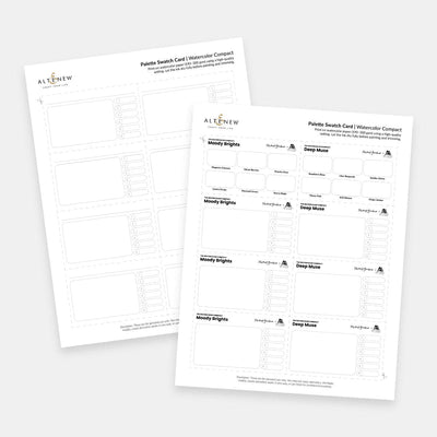 Free Printable Watercolor Swatch Cards for Artists & Crafters