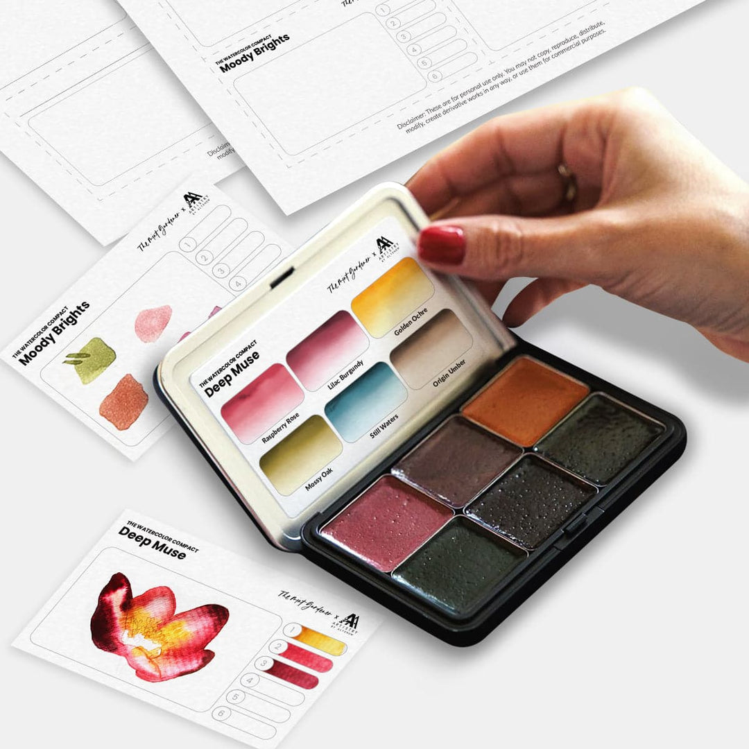 Free Printable Watercolor Swatch Cards for Artists & Crafters