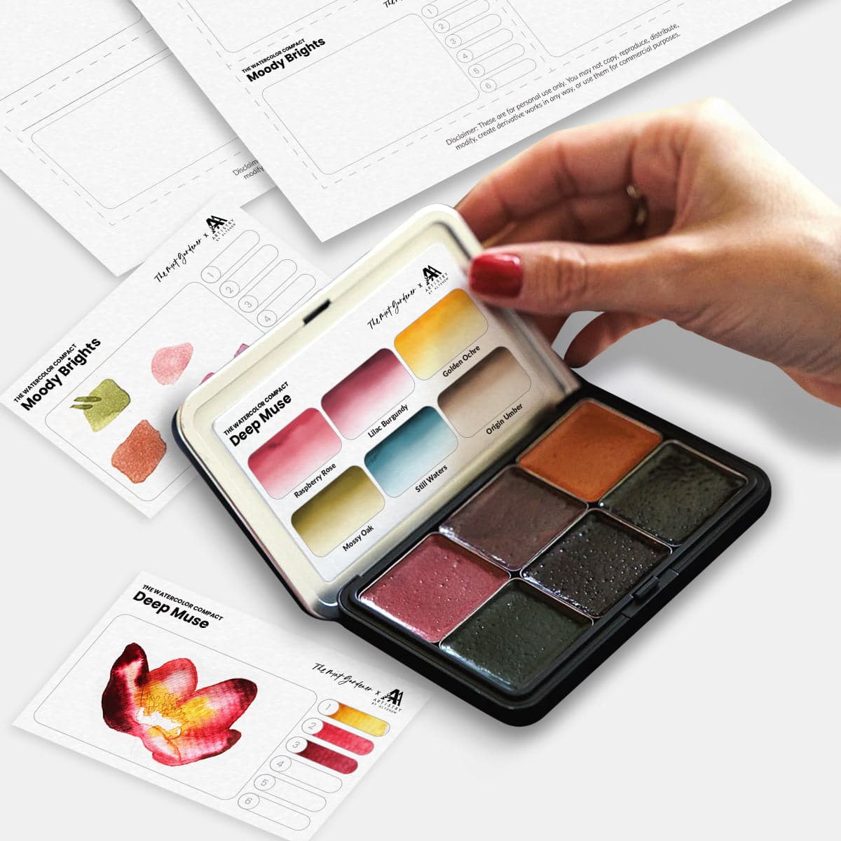 Free Printable Watercolor Swatch Cards for Artists & Crafters