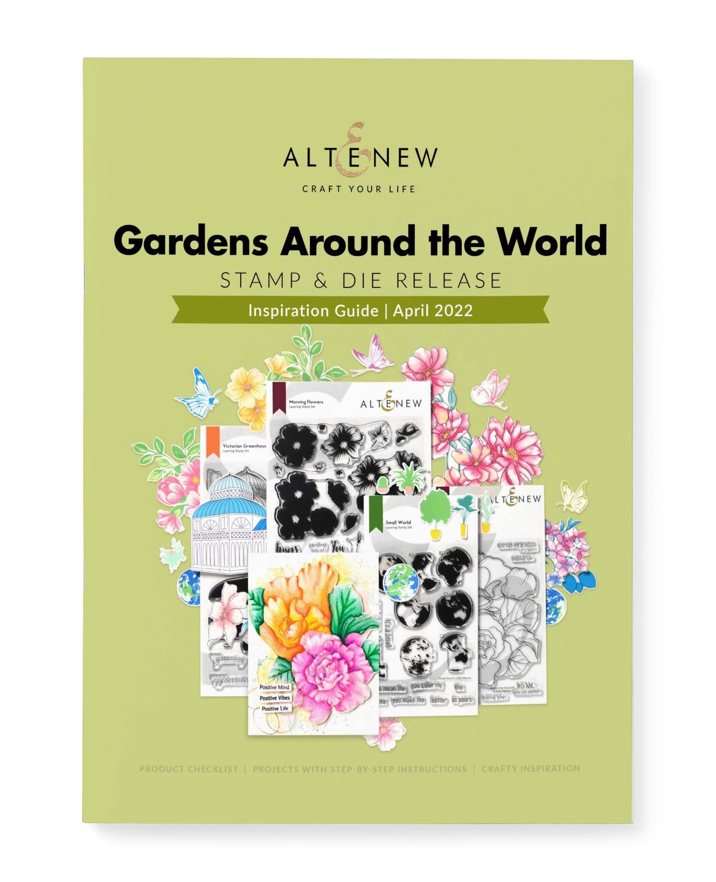 Altenew Digital Downloads Gardens Around the World Stamp & Die Release Inspiration Guide (Ebook)