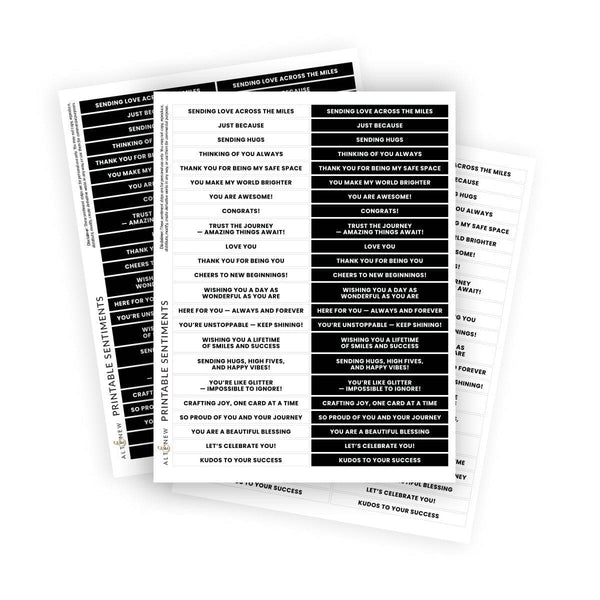 Printable Sentiments for Every Occasion