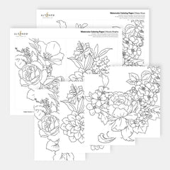 Printable Watercolor Coloring Pages for Artists & Crafters