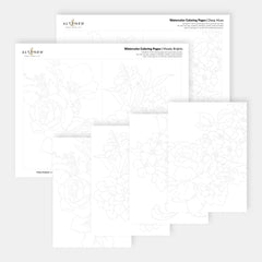 Printable Watercolor Coloring Pages for Artists & Crafters