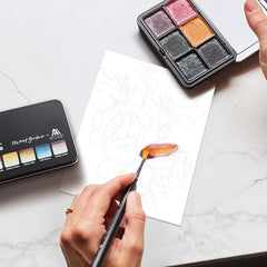 Printable Watercolor Coloring Pages for Artists & Crafters