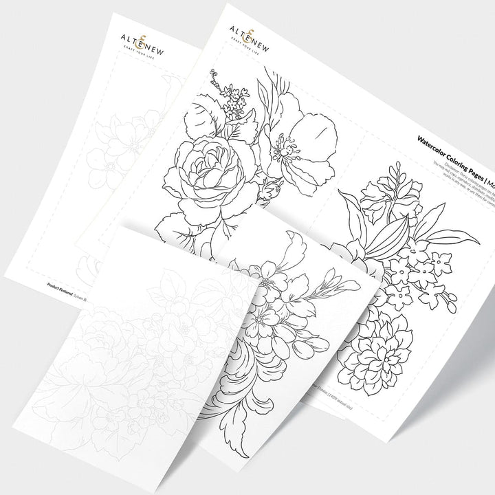 Printable Watercolor Coloring Pages for Artists & Crafters