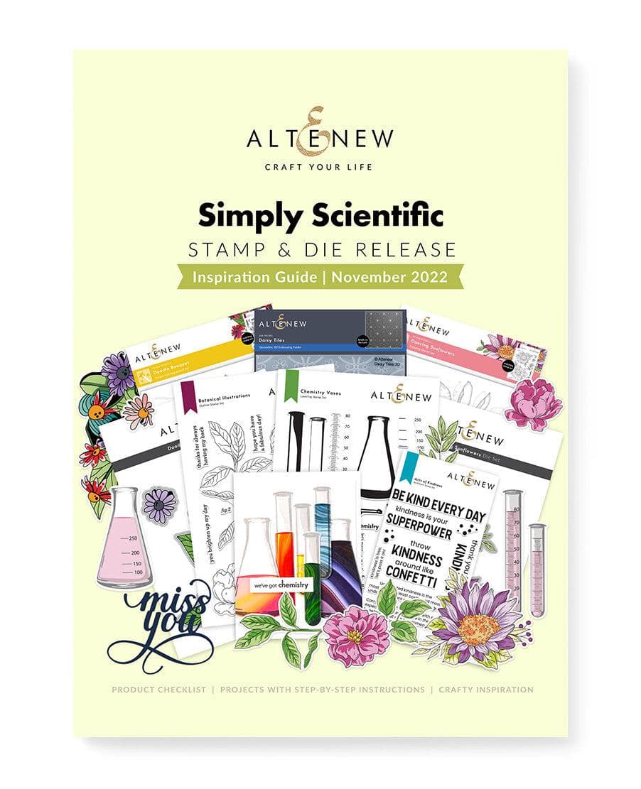 Altenew Digital Downloads Simply Scientific Stamp & Die Release Inspiration Guide (Ebook)