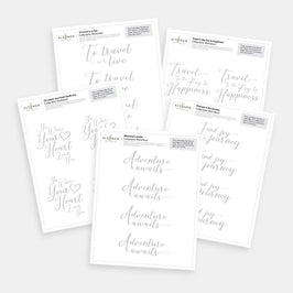Travel-Inspired Printable Calligraphy Worksheets – Brush Lettering for Beginners!