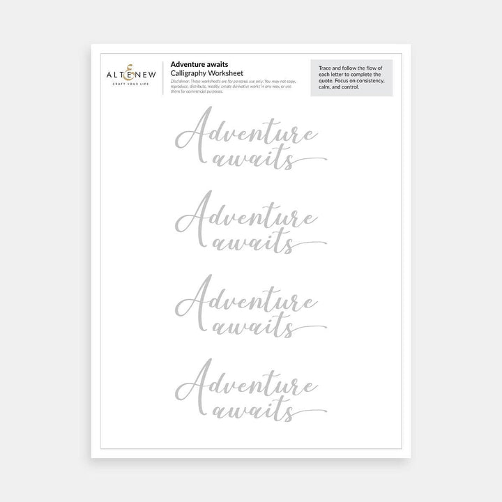 Travel-Inspired Printable Calligraphy Worksheets – Brush Lettering for Beginners!