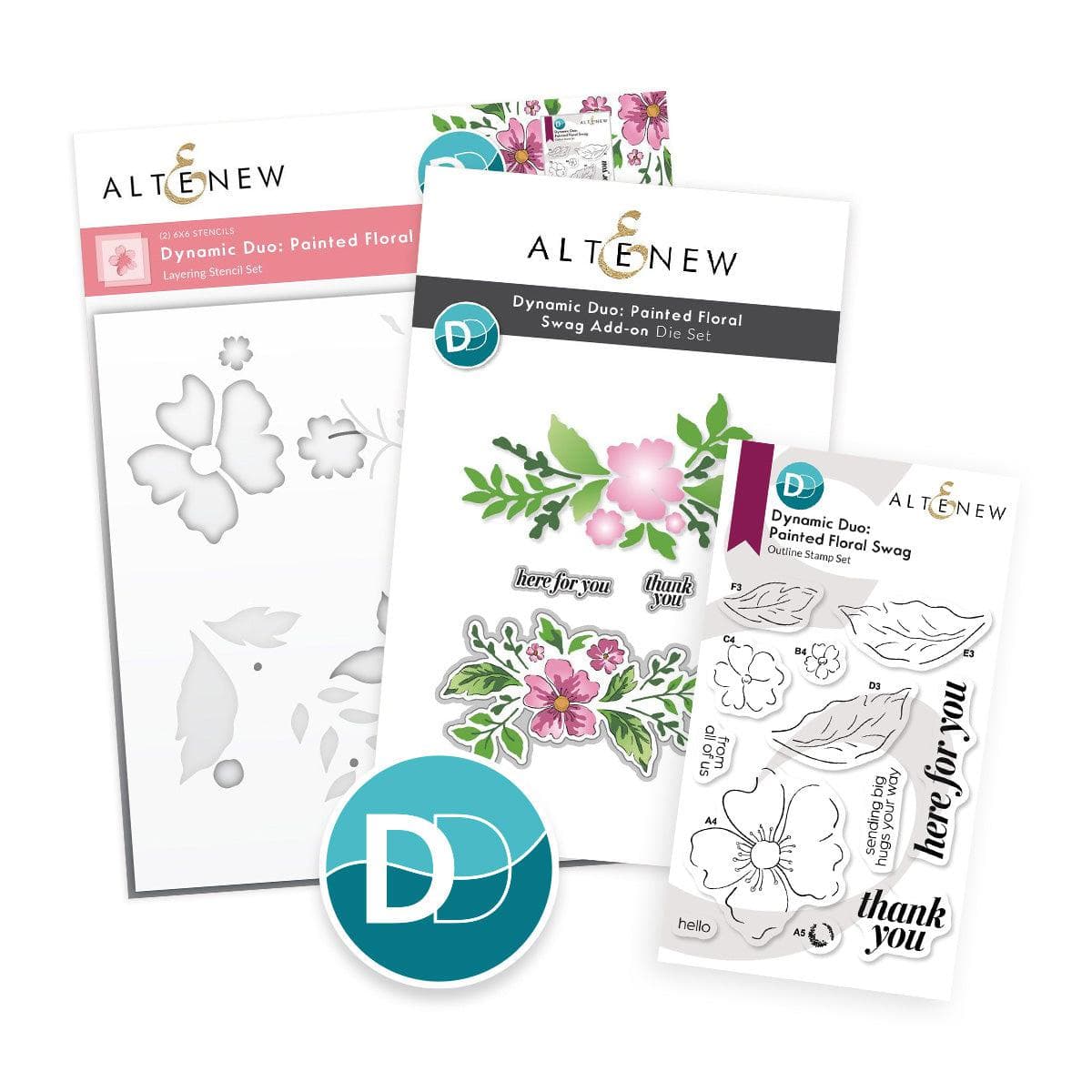 Dynamic Duo: Painted Floral Swag & Add-on Die Bundle