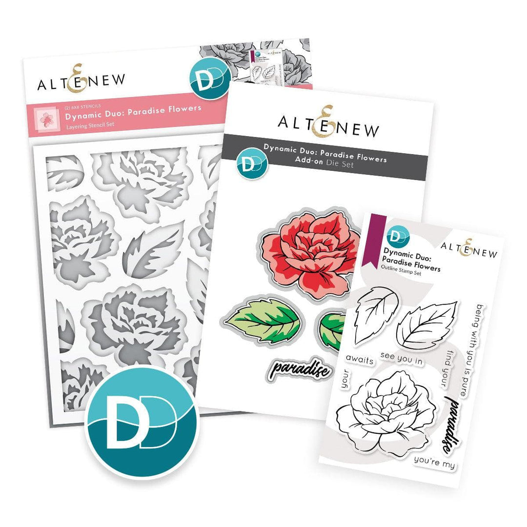 Altenew Dynamic Duo Bundle Dynamic Duo: Paradise Flowers & Add-on Die Bundle