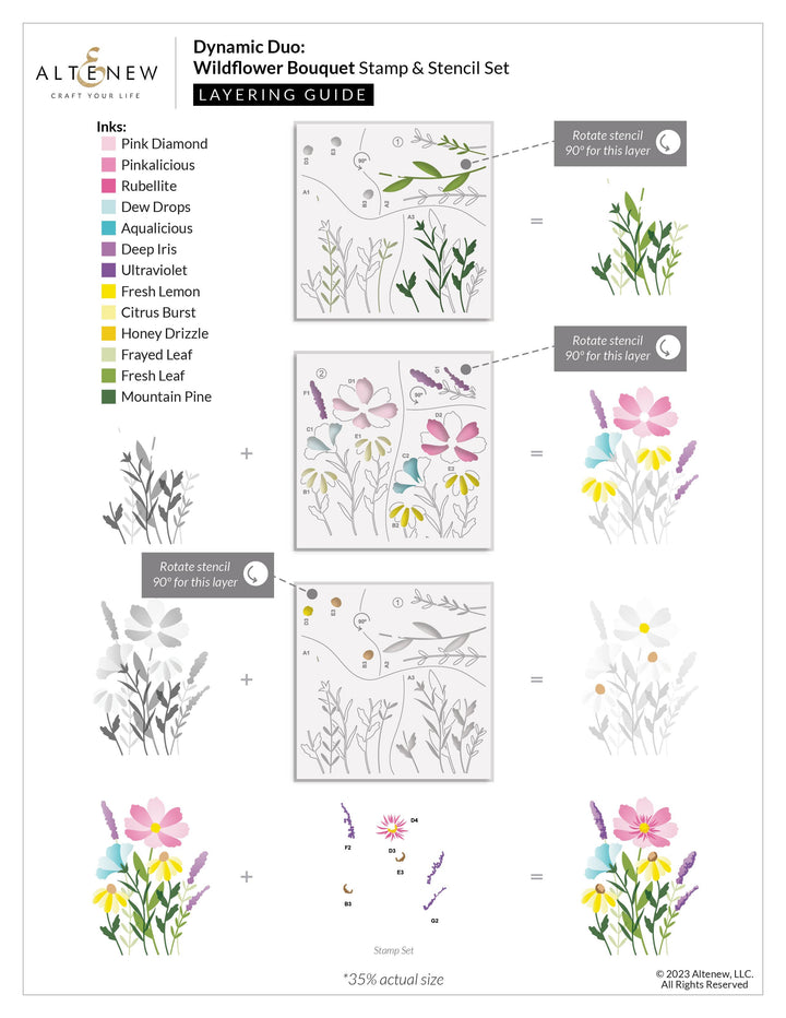 Altenew Dynamic Duo Bundle Dynamic Duo: Wildflower Bouquet & Add-on Die Bundle