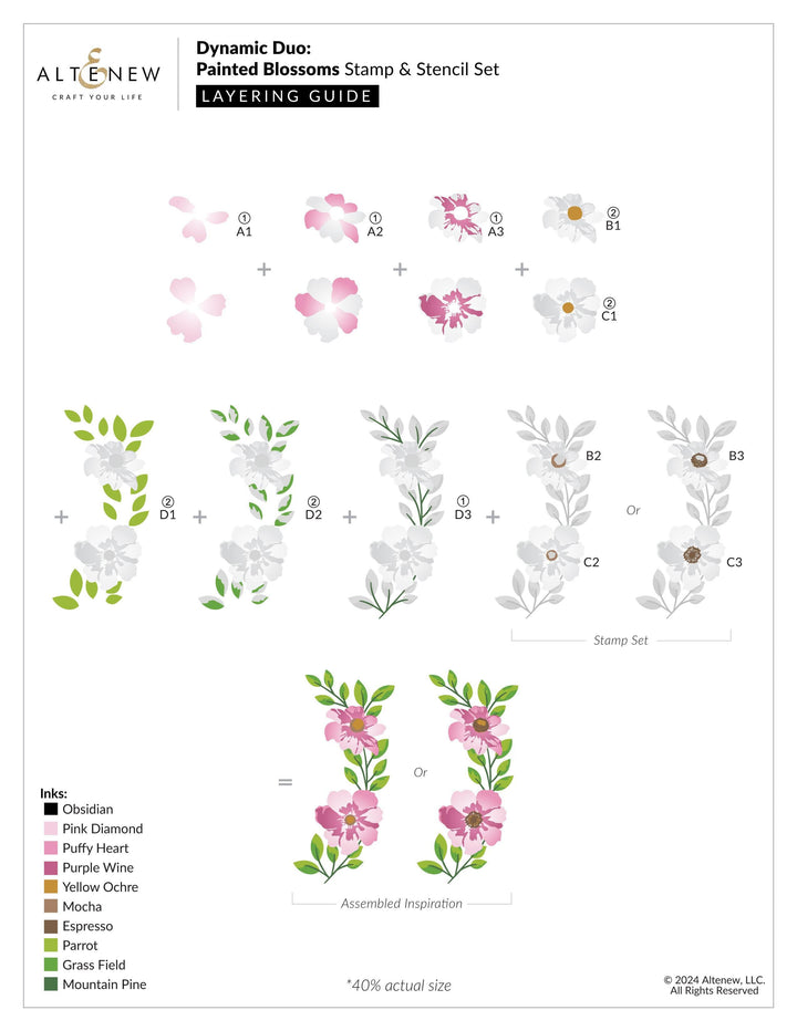 Dynamic Duo: Painted Blossoms